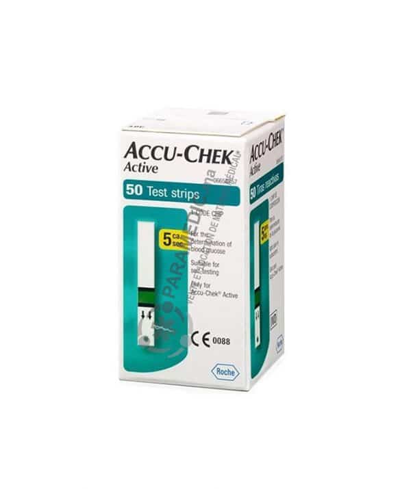 Accu Chek Active 50 bandelettes de test de la glycémie | Paramedic.ma