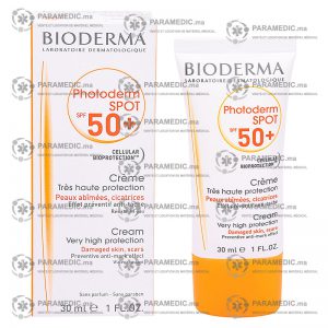 Bioderma photoderm spot spf 50 cream 30ml | Paramedic.ma