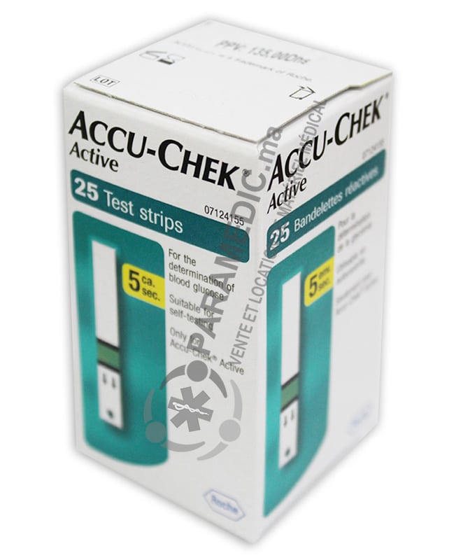 licht Schiereiland rekken Accu Chek Active 25 bandelettes de test de la glycémie | Paramedic.ma