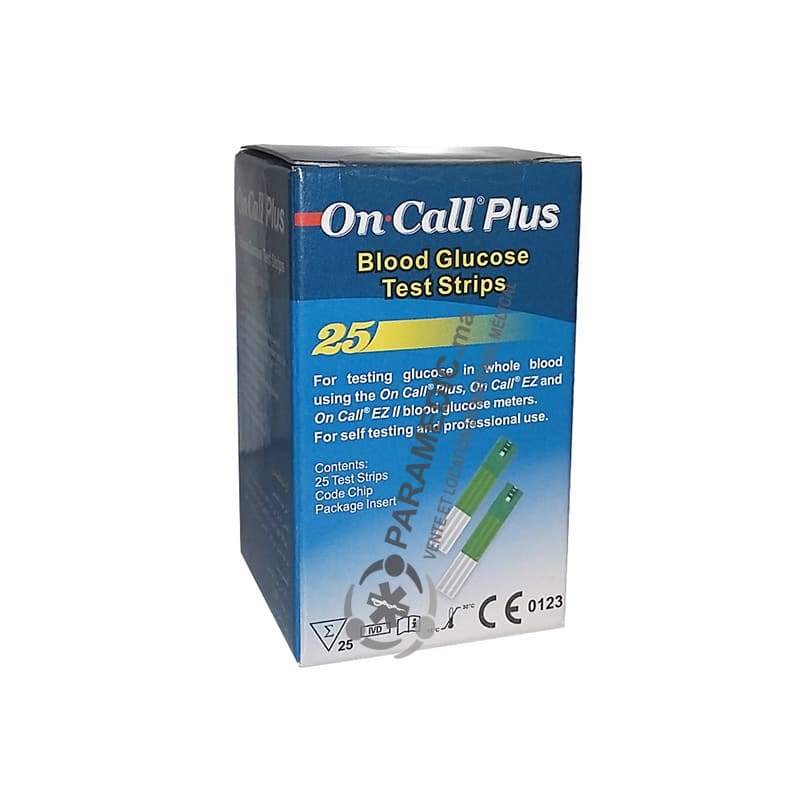 Glucomètre lecteur glycémie complet avec bandelettes ON CALL PLUS II |  RedyCare